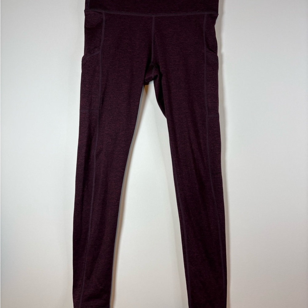 Woman’s Aerie Maroon Active Leggings With Side Pockets M